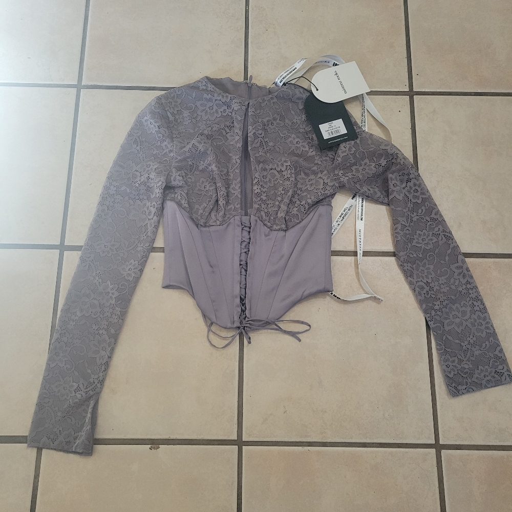 Mistress Rock  Lace Long Sleeve Top